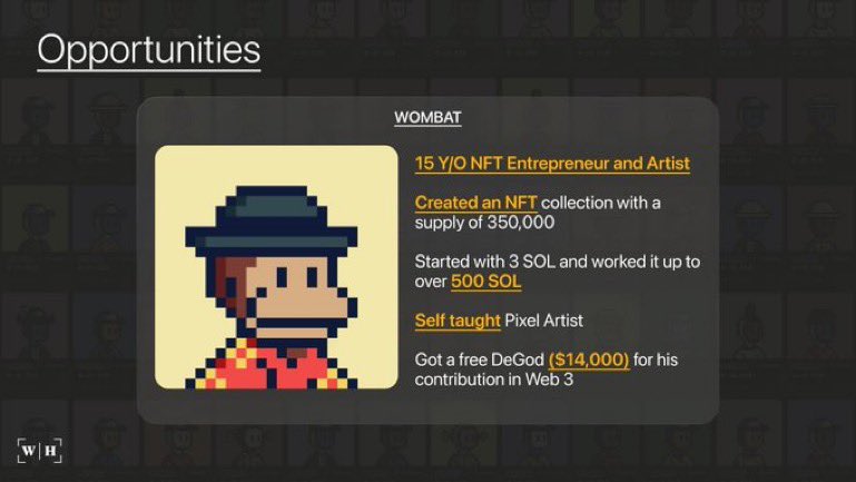 Gm and Huge thanks to <a href="/We5lie/">we5lie</a> for featuring me in his presentation to 150 students in a crypto and NFT lecture ❤️

Love to see my story being spread especially to other young people