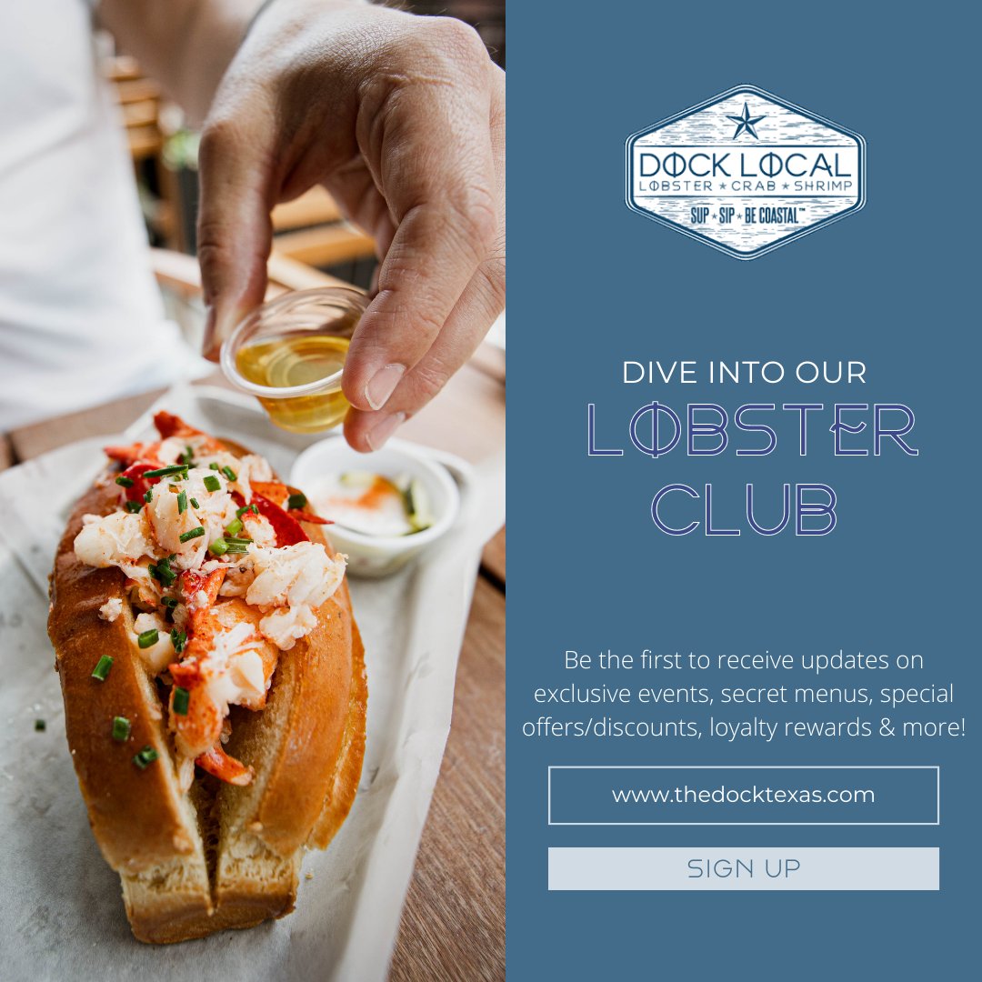 DockLocalco's tweet photo. Get hooked to our Lobster Club and prepare for the VIP treatment!🦞 Sign up today:
https://t.co/xSRNaOYT3D

#DockLocal #DockLocalNashville #NashvilleTN #DockLocalTexas #seafood #coastalflair #DineNashville #NashvilleEats #NashvilleFoodies #DineNashville https://t.co/n2J20fxyTT