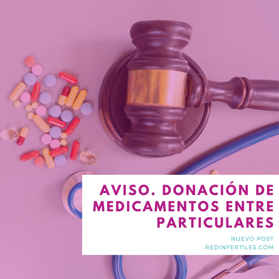 📢 Aviso sobre la donación de medicamentos entre particulares 🚫🩺

Con el apoyo de <a href="/lextrha/">Lextrha Abogados</a> os explicamos el porque no se pueden anunciar o donar medicamentos y dónde debemos depositarlos.

Post completo👉redinfertiles.com/donacion-de-me…

#infertilpandy #infertilidad #medicamentos