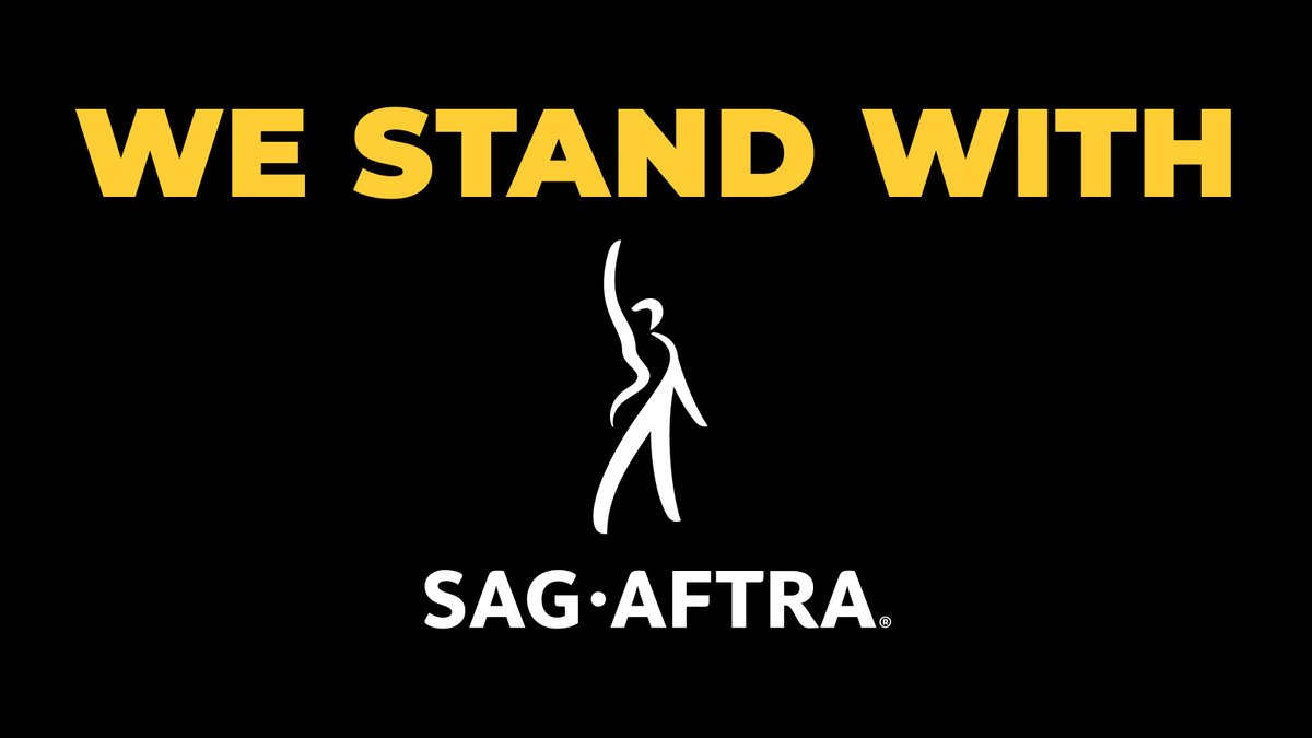 Performers are workers, at the heart of a very lucrative business: they deserve fair compensation from streaming services, respect and safeguards over the use of AI! #SAGAFTRAstrike #SAGAFTRAstrong ✊ Performers worldwide unite: We stand with @sagaftra! bit.ly/3JVBs80