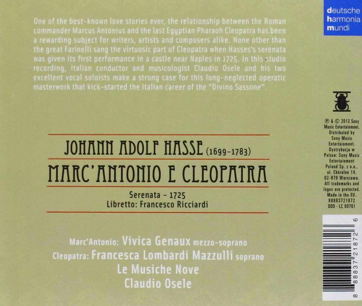 MozartCircle's tweet photo. #CDChoice 
#240thAnniversary
#Hasse #17832023Death
#Hasse (mentor of #Mozart #Jommelli #JCBach, friend of #JSBach):
1725 #muchBeloved #Marvelous Opera by young but already powerful composer #Hasse, 
#MarcAntonioECleopatra
today an adored modern favourite!
https://t.co/P9SpQ9kYMZ https://t.co/JwhFBiKMiV