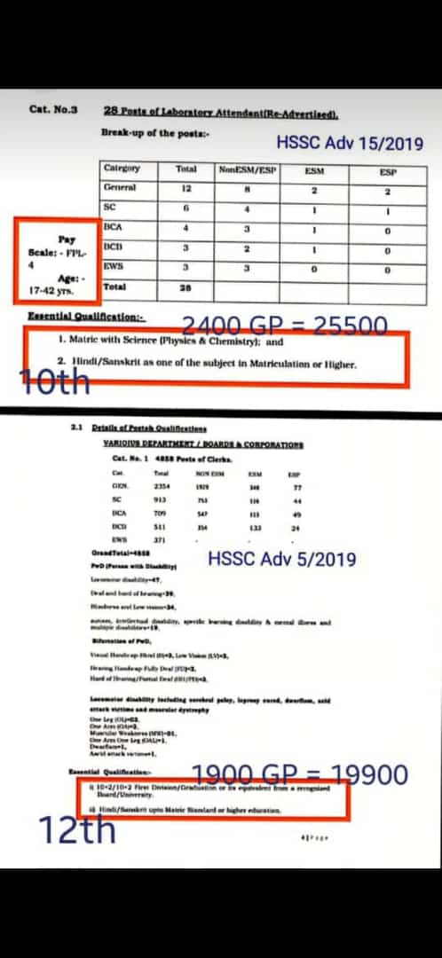 Krishma06736853's tweet photo. @Ashish_Kumar97 @hryclerk_1 @jawaharyadavbjp @cmohry @mlkhattar @BhupinderShooda @AmitSihag_INC @officekira @AbhaySChautala @Dchautala For this i would say, in HR I don't know who drew this outline for qualification post pay.... It's totally out of line .... like whatever the govt wants it would draft that without any measures https://t.co/uwb923k0n6