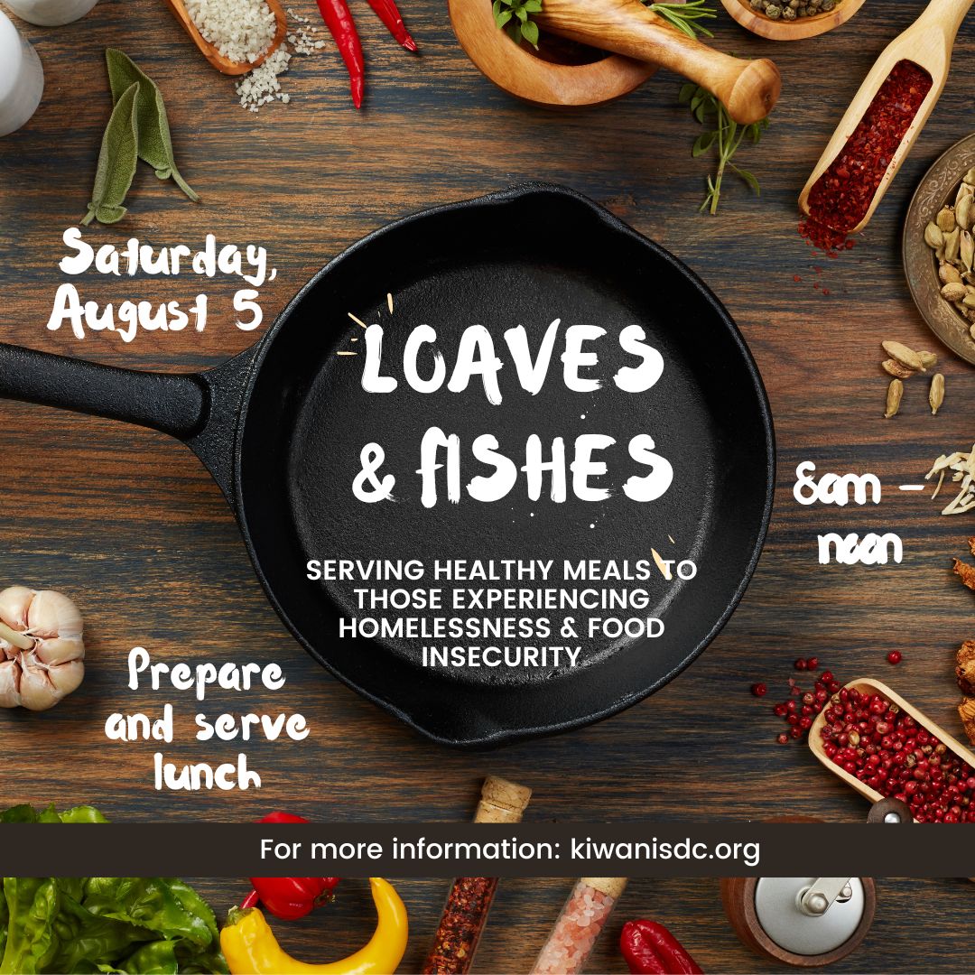 Got plans on Saturday? Now you do! Join us at @Loaves  Sat morning to prepare &amp; serve lunch. Loaves &amp; Fishes is a long-time partner &amp; we're excited to join them again to serve our community. Learn more &amp; sign up to volunteer: kiwanisdc.org/events #servingothers #foodinsecurity