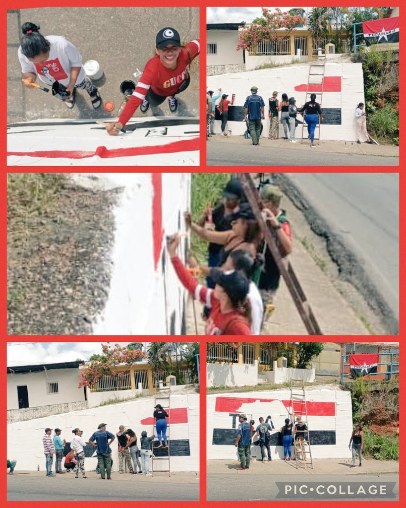 Seguimos avanzando en la Era Rebelde en esta ocasión la brigada muralista del estado Trujillo, se encuentra en el municipio PAMPAN realizando el mural con la participación de nuestra militancia rebelde 
#SomosLosDeChávezYNicolás
<a href="/NicolasMaduro/">Nicolás Maduro</a> 
<a href="/WBenavides_MRT/">Williams Benavides</a>