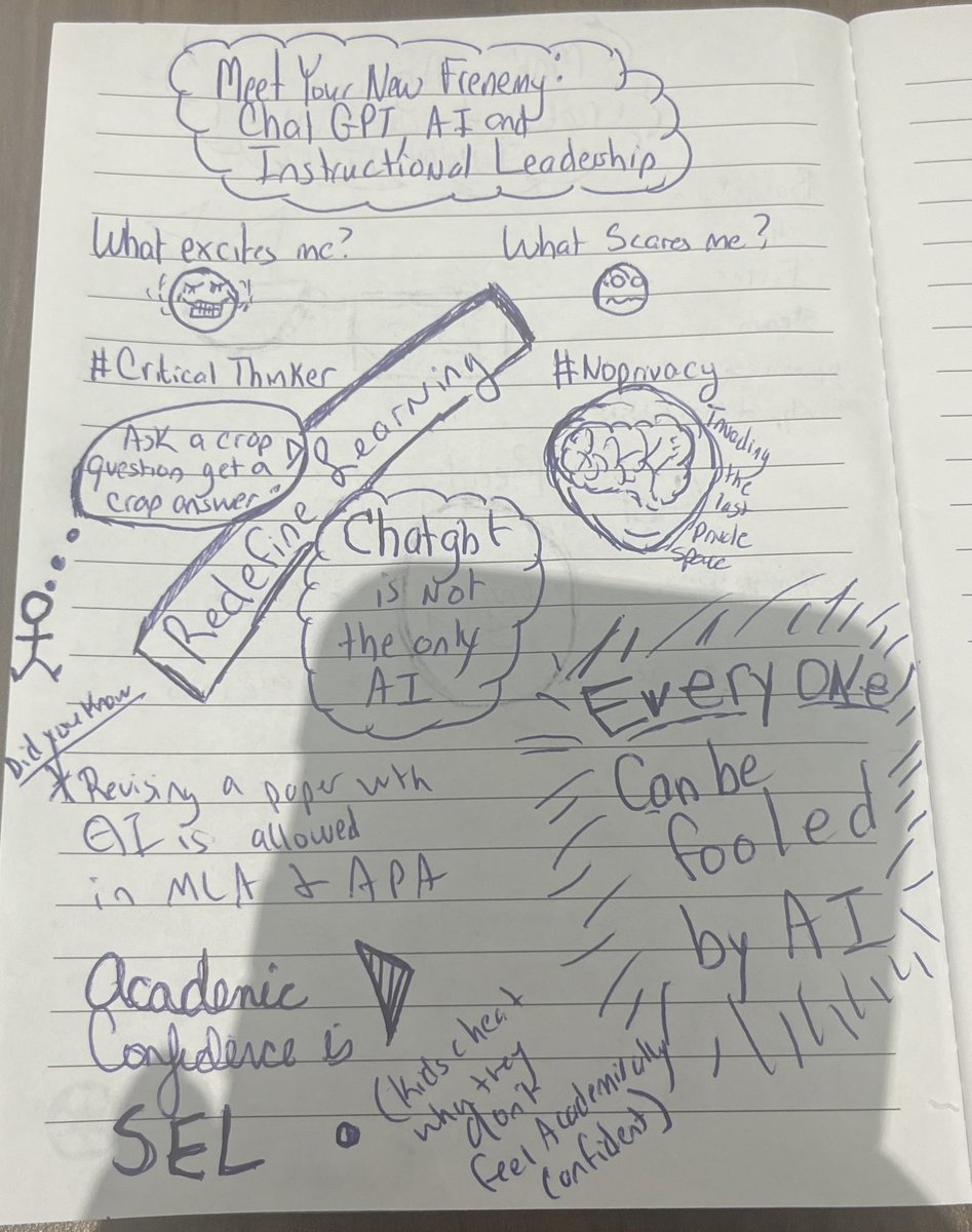 themsvan's tweet photo. Ask me about AI in the classroom? I have thoughts…#IBGC2023 https://t.co/EkPipZfPDG