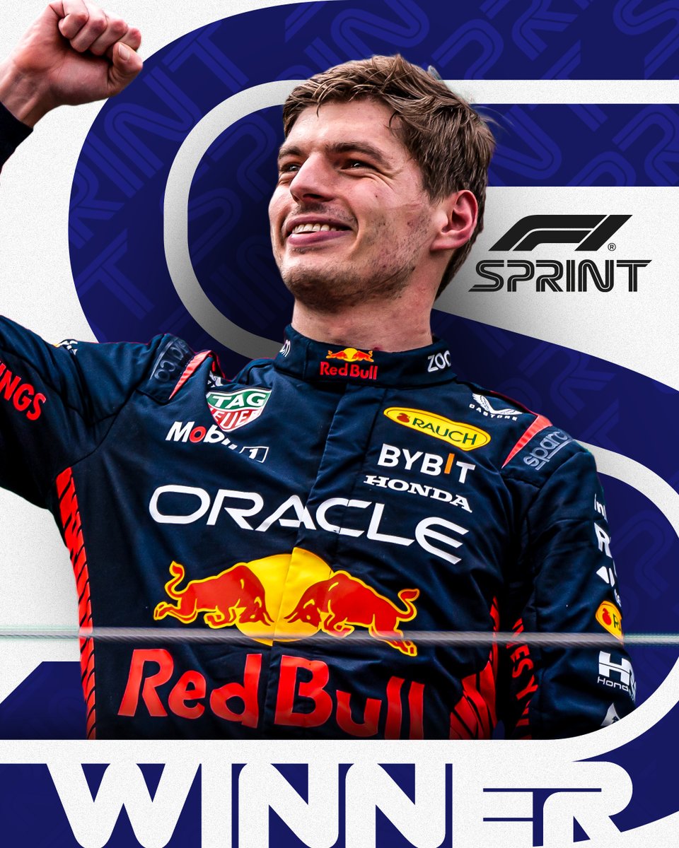 F1's tweet image. MAX VERSTAPPEN WINS #F1SPRINT 🥇

Oscar Piastri comes home in P2! 🤩 
Pierre Gasly crosses the line in third 🙌

#BelgianGP #F1