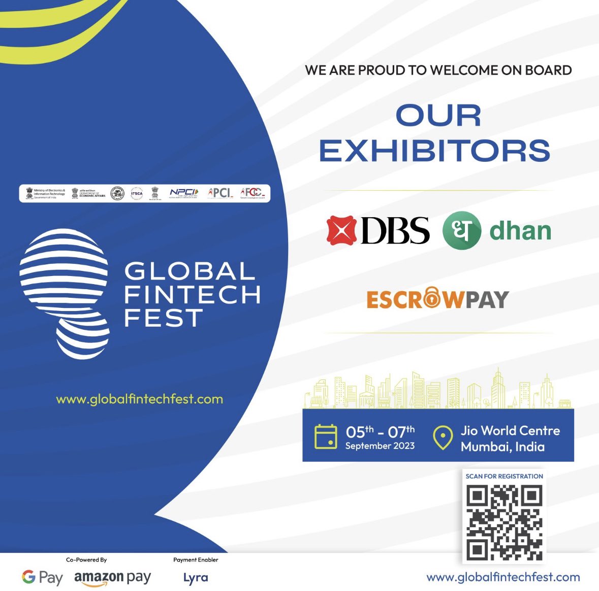 Trustmorehq's tweet photo. Meet us at the Global Fintech Fest and witness how india 🇮🇳 payment technology is taking shape
#GlobalFintechFest2023 #DigitalEscrow #FintechInnovation #Escrowpay
#FinancialInclusion #DigitalFinance
#FintechCollaboration #FintechDisruption
#RegTech #OpenBanking #FintechInvest https://t.co/1OnUgu0rw2