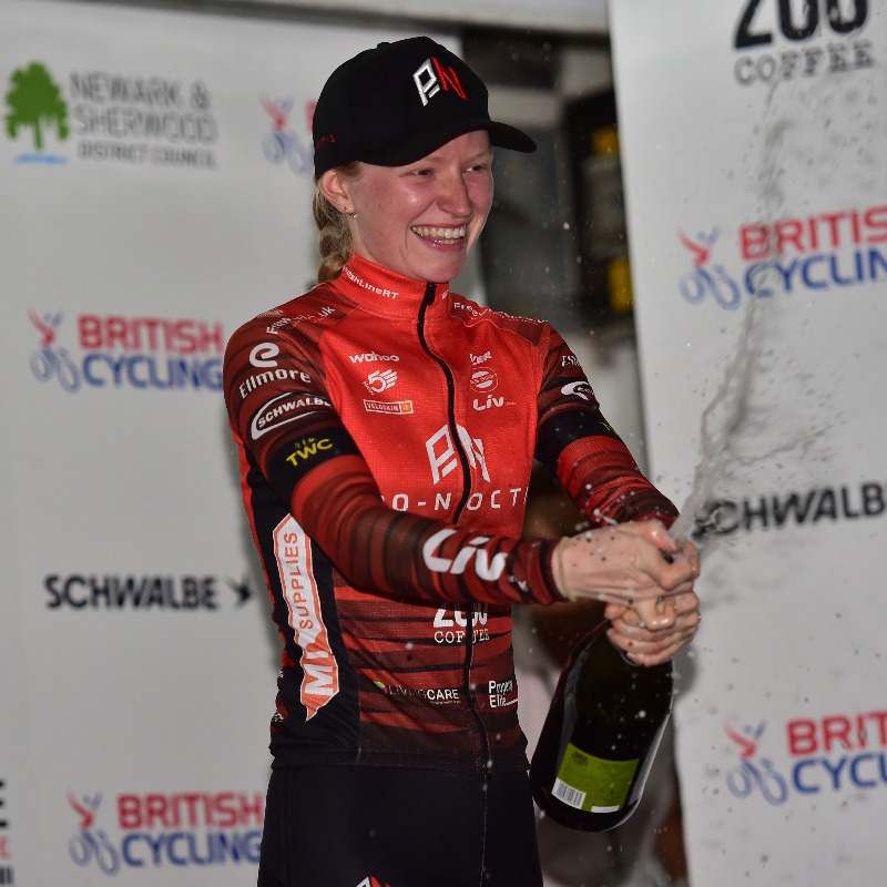 BritishCycling's tweet photo. Ben Chilton and Corinne side rode to National Circuit Series titles, with Robyn Clay and Alec Briggs taking race wins on the night, at an electrifying final round in Newark ⚡️