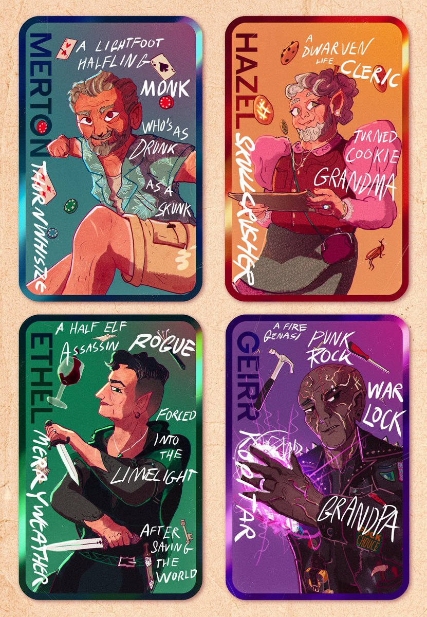 luluinuk's tweet photo. hey it’s Those Guys from @GrandsPod as playing cards!  #thegrands #grandspod https://t.co/e4XL2SHVMD
