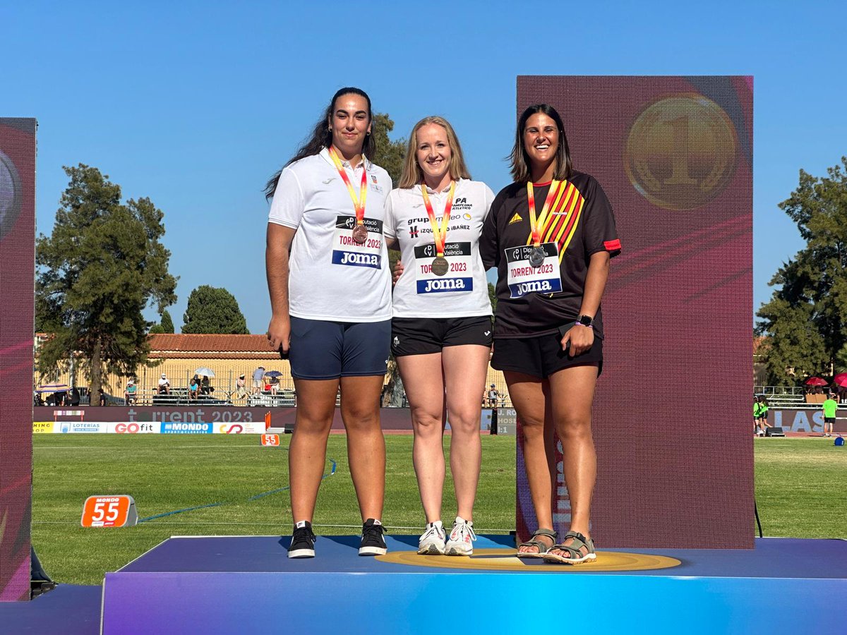 atletismoRFEA (@atletismorfea) on Twitter photo Podio Disco 🚺#CEatletismo
🥇<a href="/junekintana/">June Kintana</a> 53.88 m
🥈<a href="/AnndreaAlarcon/">Andrea Alarcón</a> 50.43 m
🥉Daniela Fernández 50.06 m
ENHORABUENA 👏👏👏
📺 bit.ly/3DzaT53
📺 (multistreaming y concursos) bit.ly/3YeTXKK
📊 bit.ly/3OCGtW8 Podio Disco 🚺#CEatletismo
🥇<a href="/junekintana/">June Kintana</a> 53.88 m
🥈<a href="/AnndreaAlarcon/">Andrea Alarcón</a> 50.43 m
🥉Daniela Fernández 50.06 m
ENHORABUENA 👏👏👏
📺 bit.ly/3DzaT53
📺 (multistreaming y concursos) bit.ly/3YeTXKK
📊 bit.ly/3OCGtW8