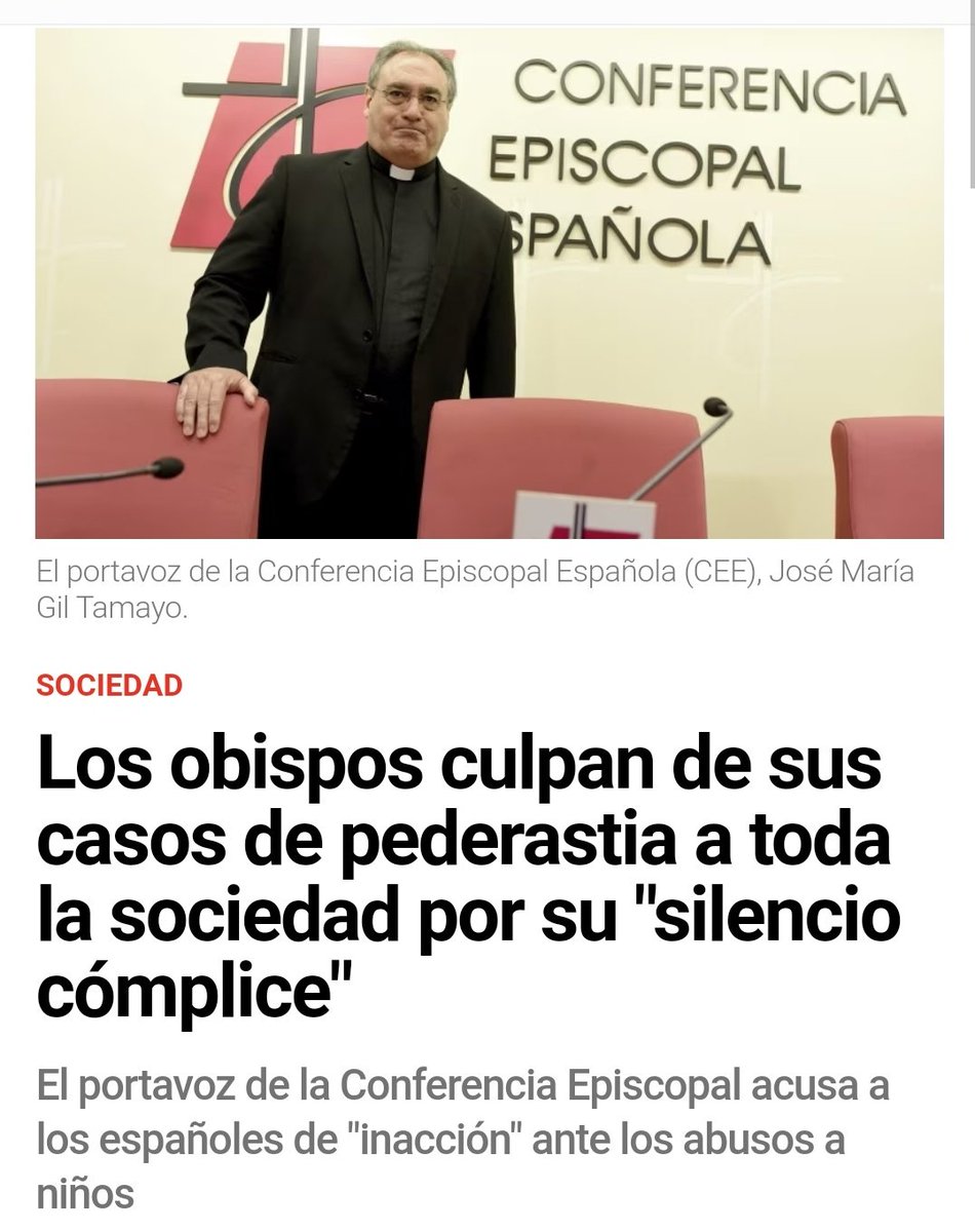 manelmarquez's tweet photo. La Iglesia católica española no tiene perdón de Dios.

"La Conferencia episcopal culpa a toda la sociedad por sus casos de pederastia" https://t.co/tcHkbBEi8A