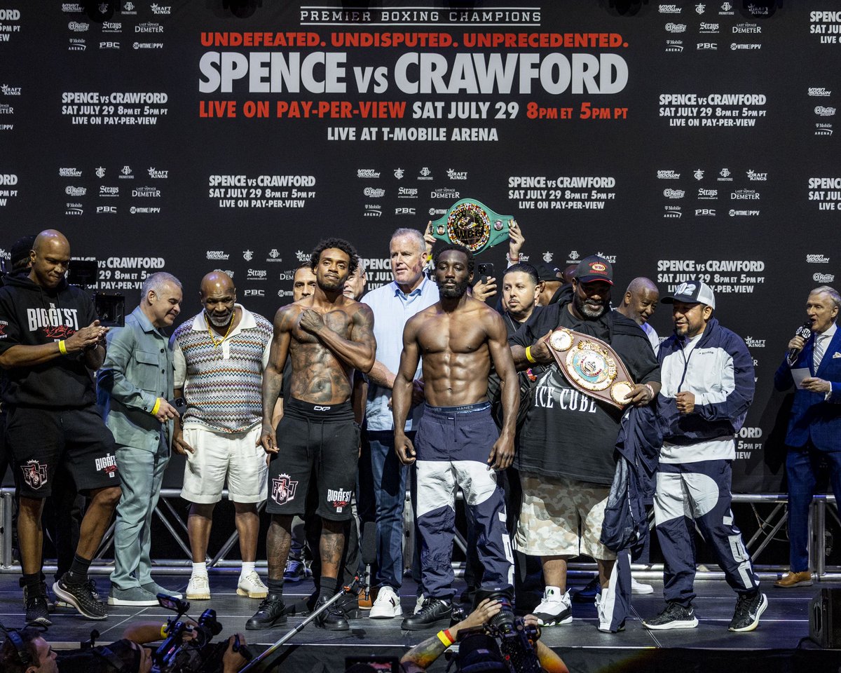 #SpenceCrawford

-Terence Crawford se puede separar del resto y ser el único doble campeón indiscutido (era de los 4 cinturones) en la historia 
-Errol Spence puede sumar su nombre entre los campeones indiscutidos, al lado de a Hopkins, Taylor, Crawford, Usyk y algunos más…