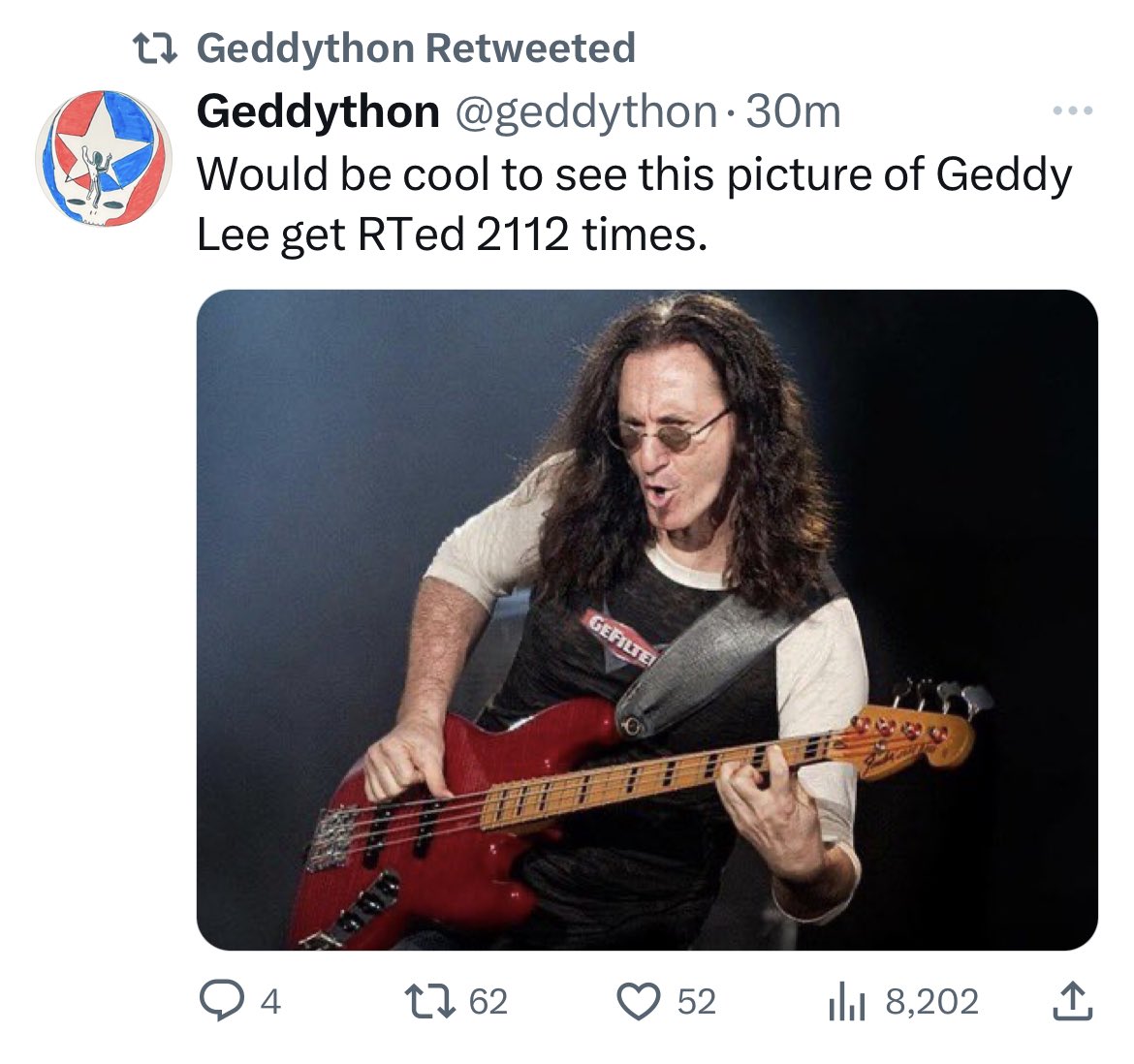 Wow!!! Check out the differences in our cool new rebranding of the Geddy tweet! Go to @geddython — it’s live NOW, and RT!