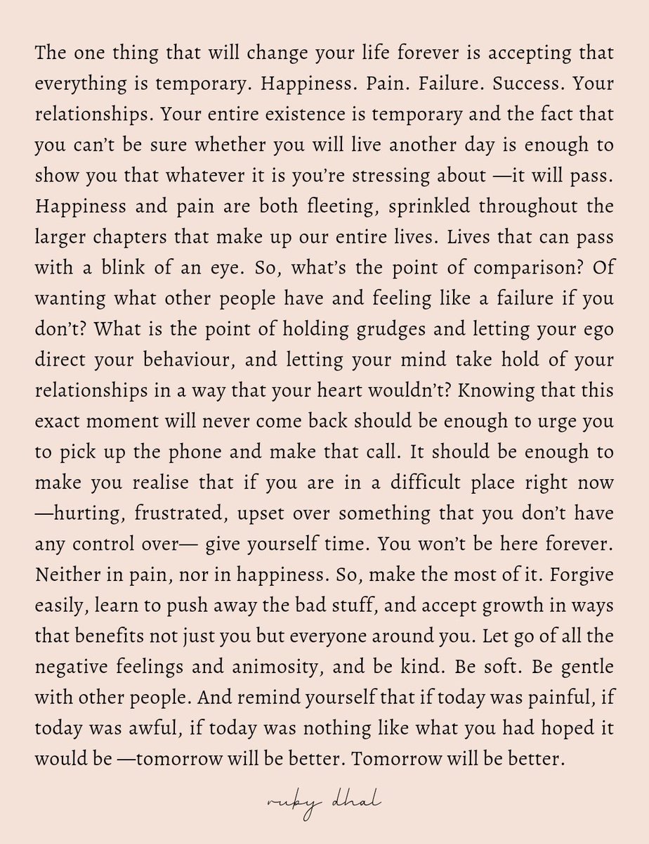 everything is temporary.