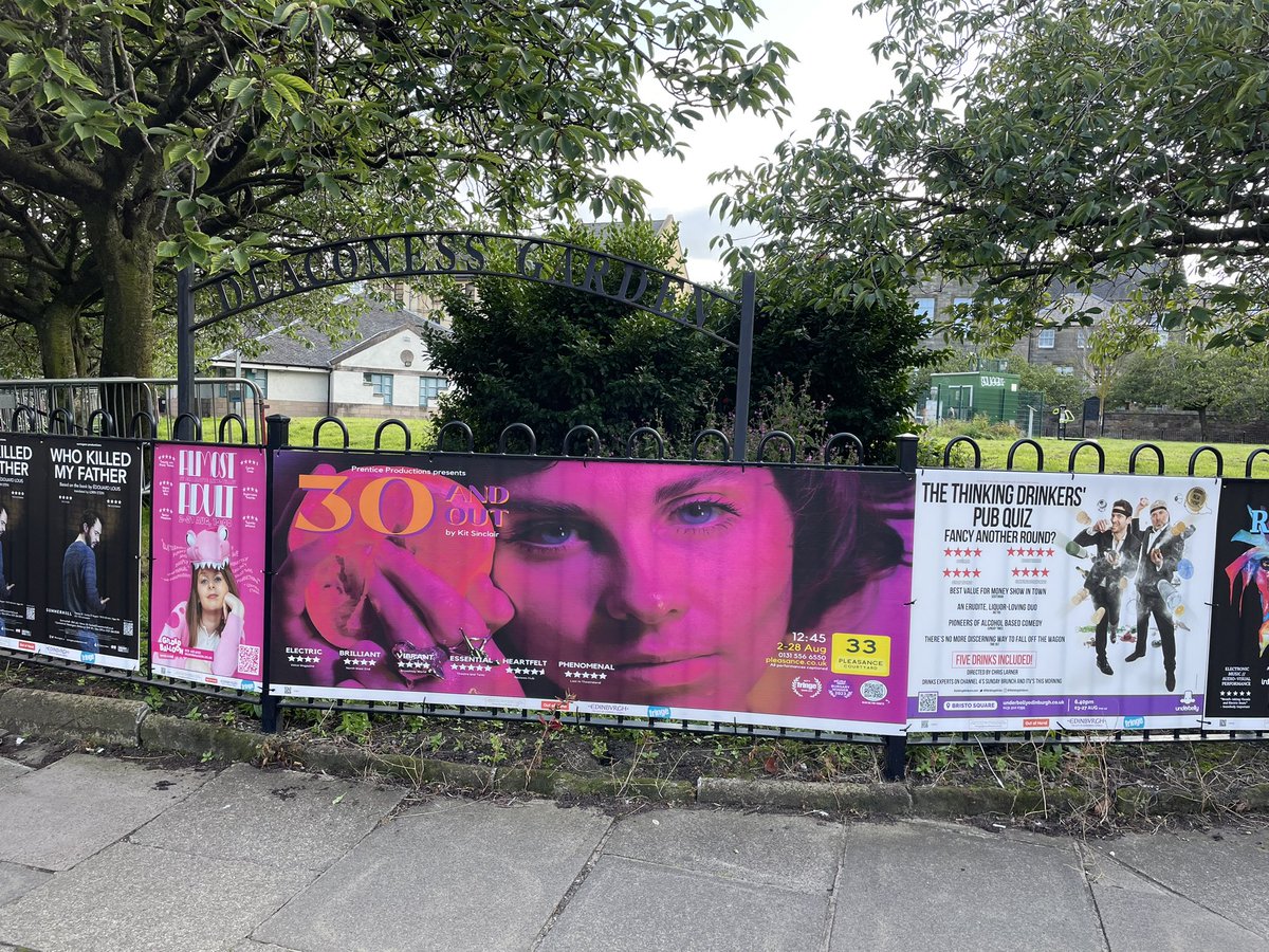 That’s my face fingering fruit all over Edinburgh 
(Not a sentence I thought I’d ever say) 
Get your tickets for 30 and Out <a href="/edfringe/">Edinburgh Festival Fringe</a> Pleasance courtyard