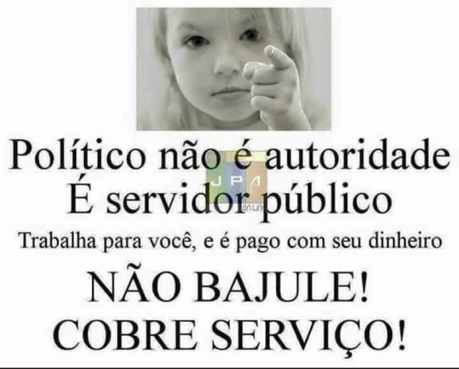 MonicaLaredo2's tweet photo. Político não é autoridade 
É servidor público 
Não bajule‼️
Cobre serviço ‼️
Trabalham para o povo e são pagos com nosso dinheiro 💰 https://t.co/gU30YrMG57
