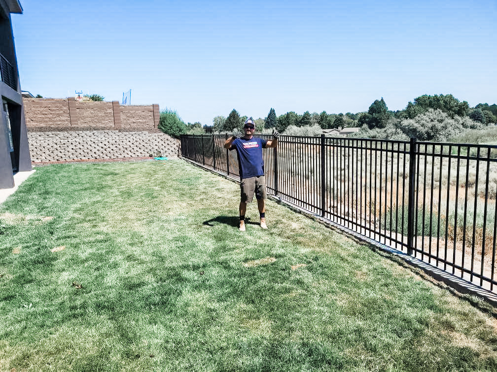 Give us call or visit our website to get on the schedule.  ornamental iron fence with a clean mowstrip.  Great family and homeowner that was a pleasure to work with.  See you on the next one. Thank you Tri-Cities.