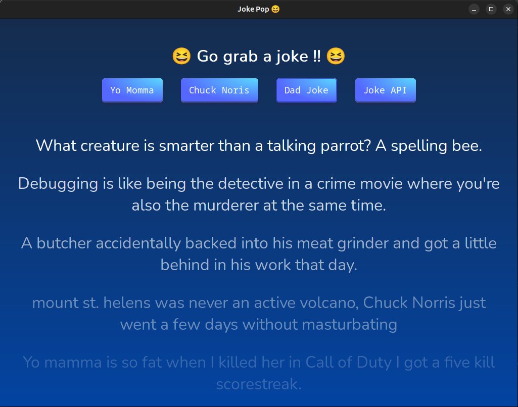 🎉 Exciting news! I've updated my lightweight desktop application built with Go, Wails, and React to the latest version of Wails. 🚀
If you are bored and could do with some jokes 👉 Check it out here: github.com/DennisdeBest/j…
<a href="/wailsapp/">Wails</a> <a href="/golang/">Go</a> <a href="/reactjs/">React</a>