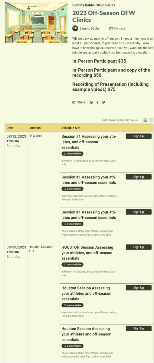I was asked if this was sprints and hurdles specific. Most of the concepts we discuss definitely benefit the field events. However,  I've decided to add a speaker to help out the throws coaches as well as those who cover all events in the fall
Let's welcome <a href="/ThrowSumthin/">Auntie Throw Sumthin - the Community Coach ⚪💣🥇</a>