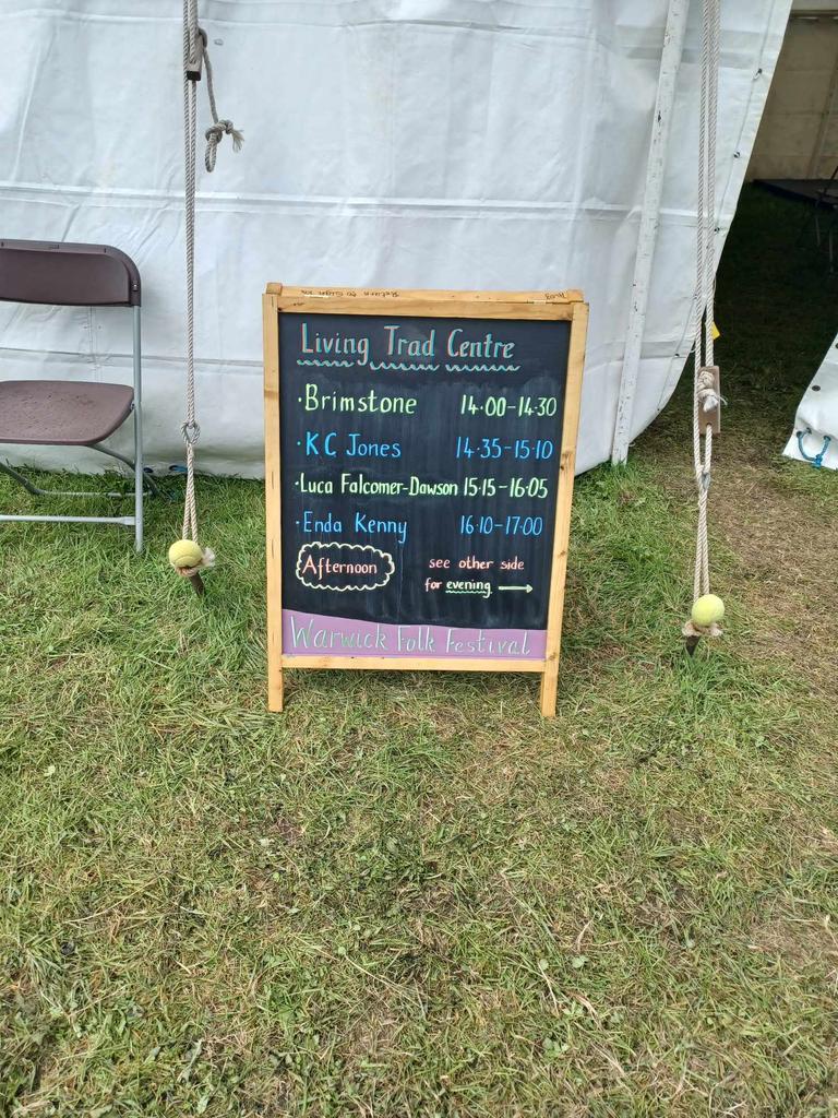 Looking forward to playing in the Living Tradition Tent at 2pm today #warwickfolkfestival