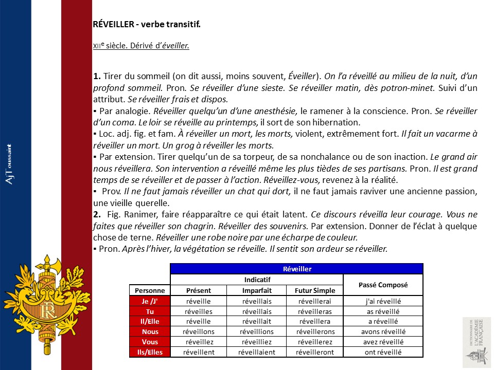 #Réveiller 
#Verbedujour
#Dictionnaire
#AcadémieFrançaise
#LangueFrançaise
#Langtwt