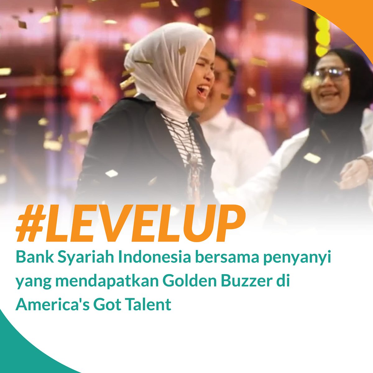 Inie_UtyCute's tweet photo. BSI bersama Putri Ariani seorang penyanyi Indonesia yg mendapatkan Golden Buzzer di American Got Talent meluncurkan 
#LEVELUP #levelupwithBSI https://t.co/dVtqcEaFLh