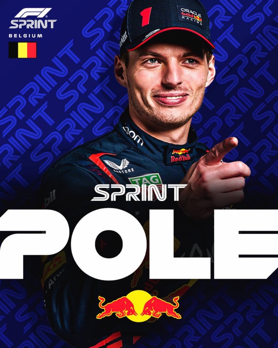 debriesport's tweet photo. 🏎️/ Max Verstappen🇳🇱 s’empare de la pôle pour la course sprint de cette après-midi (début 17h05). Il sera accompagné d’Oscar Piastri🇦🇺 sur la première ligne. 

Chez les français, Gasly partira P6 et Ocon sera P9.

(📸@F1) https://t.co/gF6X4EcDAq
