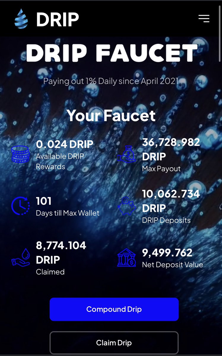 Slowly creeping the wallets up … 
Thanks to the community for the support along the way @The_Drip_Com @MoCrypto777 @Hoopfresh1 @JimWear @DripTopian 
#defi #drip #DDD #faucet #bnb