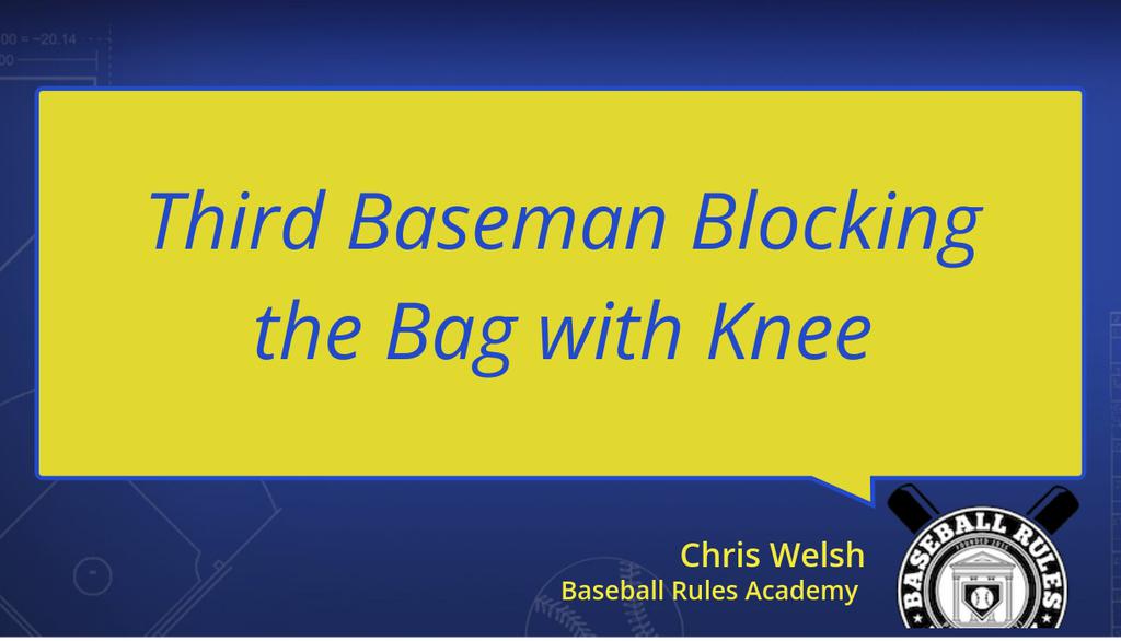 thinkpitch's tweet photo. This classic baseball instruction video comes from back in 2003 with Cincinnati Reds third base coach, Tim Foli.

Read the full article: Third Baseman Blocking the Bag with Knee
▸ https://t.co/3GHxTYmglp

#Aaronboone #reds #yankees #cardinals #LegalPlay https://t.co/8QSSi14VRV