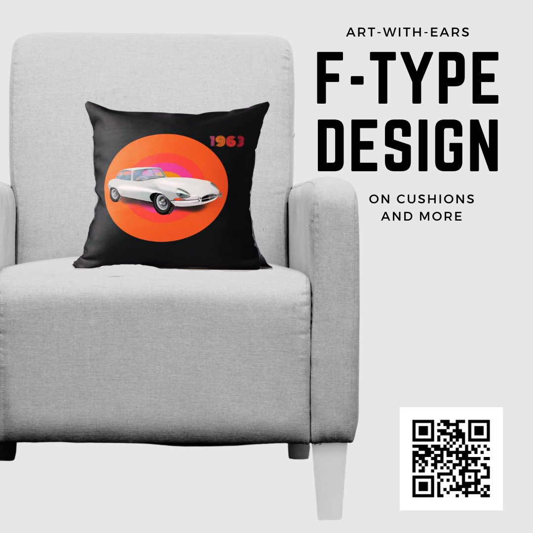 art_with_ears's tweet photo. Retro summer vibes. F-type classic look brings a touch of nostalgia to the home or away. ⭕️#f not #x type. 
Link in bio. #redbubble #rocket #digitalart #digitalartist #retro #iconic  #popart #jaguar #x https://t.co/qpsiGLfRTb