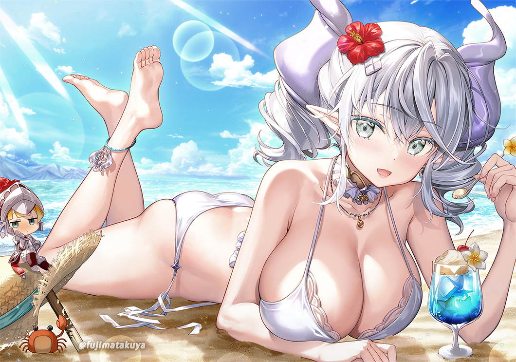 「白銀の水着ラビュリンス」|藤真拓哉のイラスト