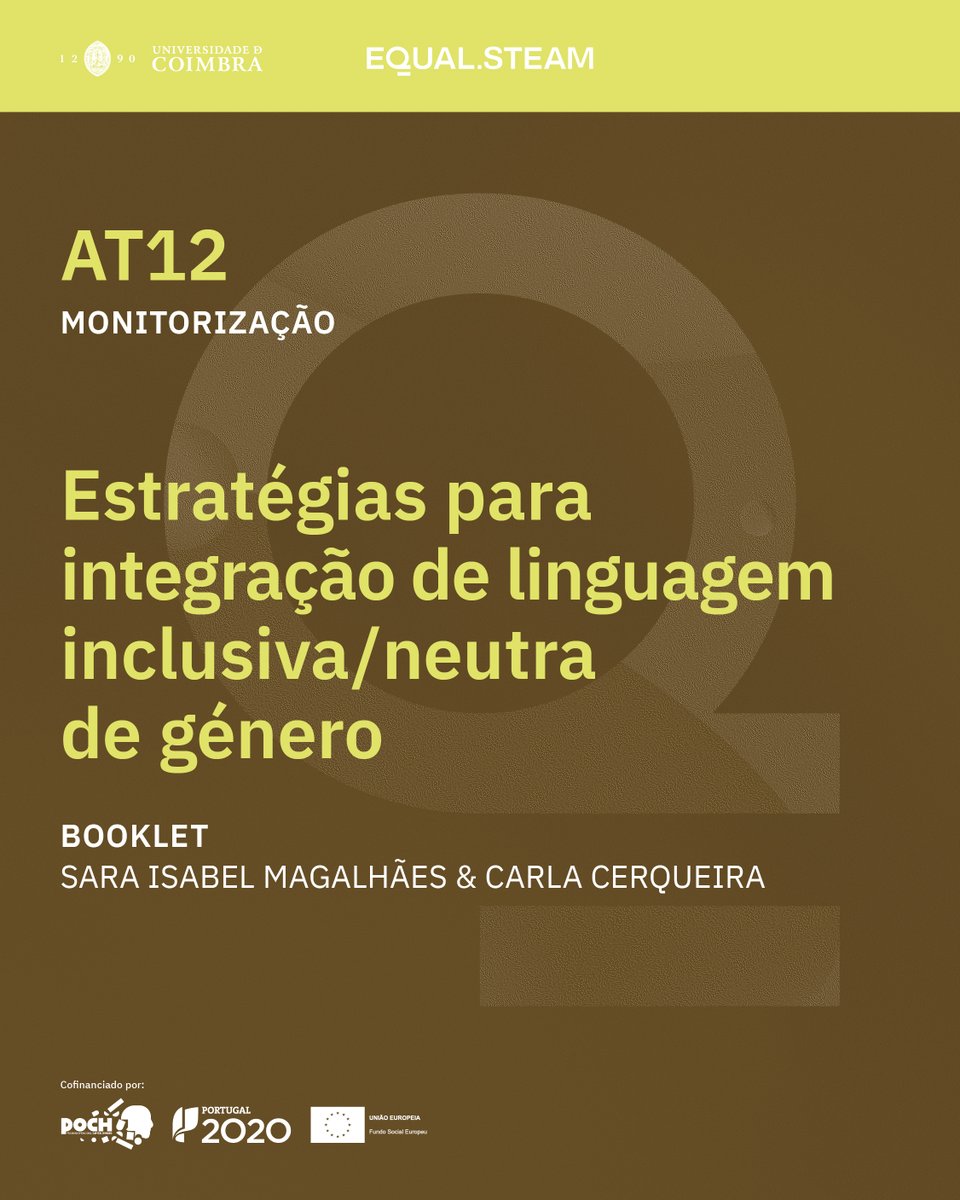 Quer ser capaz de integrar uma linguagem inclusiva no seu dia-a-dia? O booklet “Estratégias para integração de linguagem inclusiva/neutra de género” é útil para a comunicação sob diversos formatos e nas diversas áreas. Explora o booklet: buff.ly/3DAiP6g