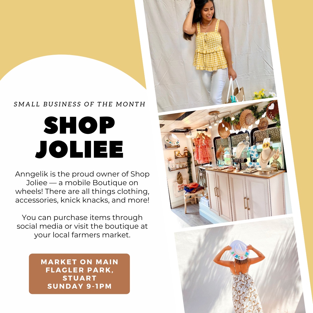 SewallsPointRx's tweet photo. Happy Small Business Saturday! 🛍️

Today, we are featuring Shop Joliee, a mobile boutique owned by Anngelik! She is a very successful business woman who loves sharing her love for jewelry and fashion. Visit the boutique tomorrow at Flagler Park from 9-1pm! https://t.co/LNbXUg0WB6