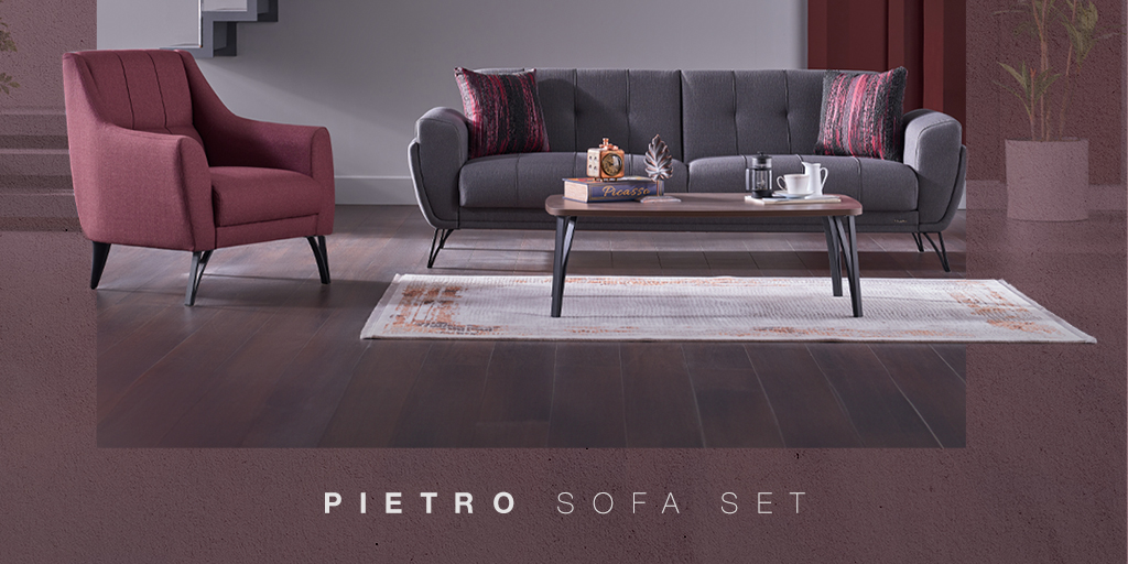 The Pietro sofa set makes a bold statement in every space with its captivating color and texture. With different color combinations, it brings a fresh air into your home.

#PietroArmchair #captivatingdesign