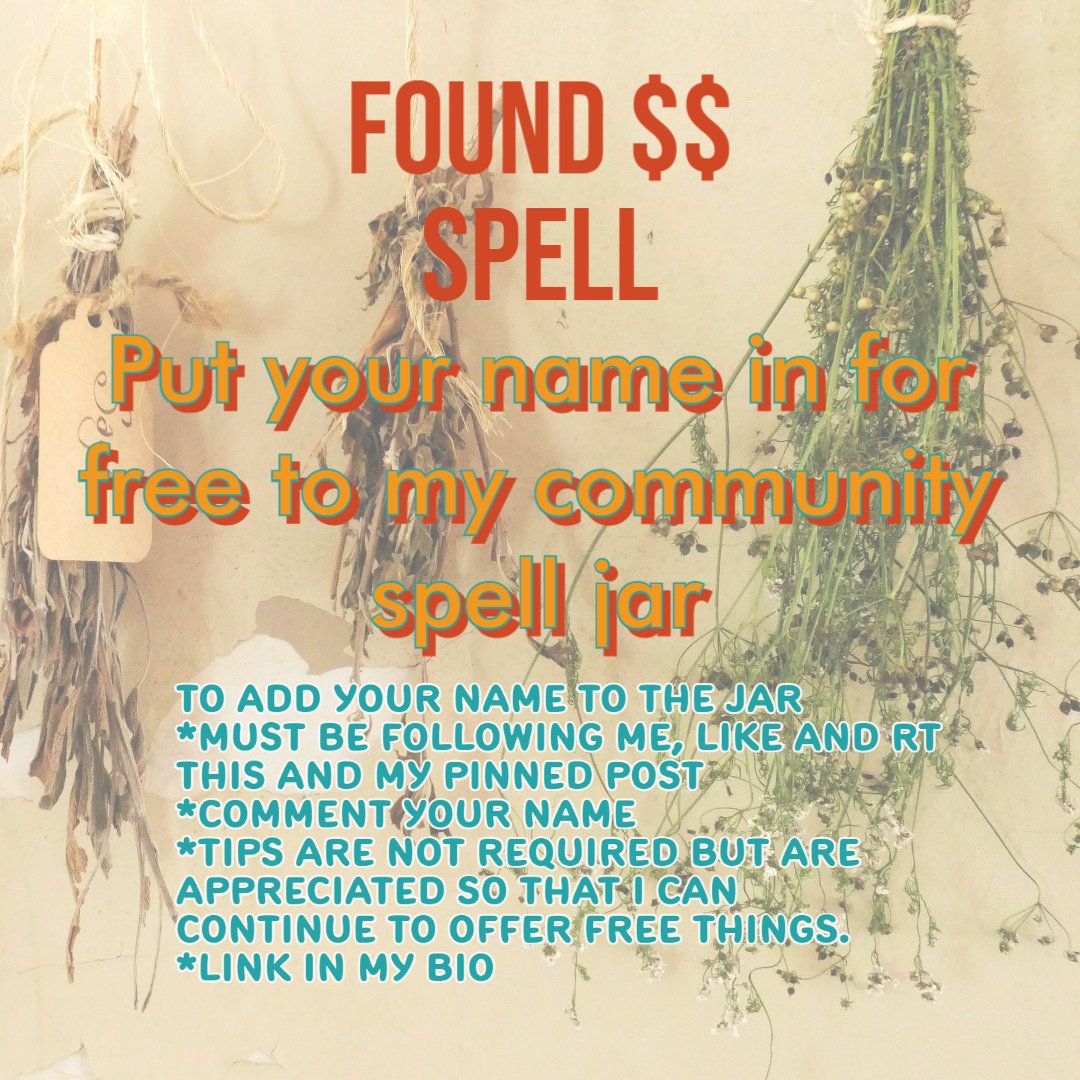 FIND MONEY SPELL 
-MBF, RT THIS AND PIN
-DROP NAME IN COMMENTS
DONATIONS ARE NOT REQUIRED BUT ARE APPRECIATED SO I CAN CONTINUE TO THESE FREE SPELLS