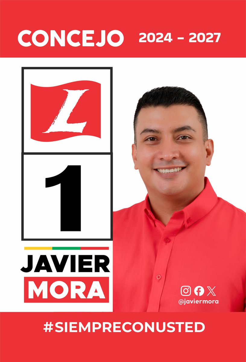 javiermoragomez's tweet photo. 📣 🟡🟢🔴

Quiero contar con su apoyo para seguir trabajando por IBAGUÉ 🇱🇹.

¡Somo #L1 para el CONCEJO!

#SIEMPRECONUSTED 

#JavierMoraConcejalDeIbagué 

#ConcejoL1 https://t.co/CgqIRdCTEM