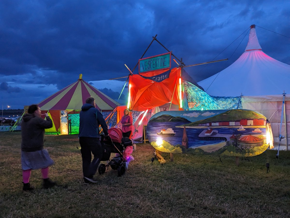 lifeisafestival's tweet photo. Loving the @ButeFest site decorations 😍 A lot of work by many helpers goes into making a festival happen, especially one built from scratch in a field! #butefest #visitbute #wildaboutargyll https://t.co/rSW9x4Dyui