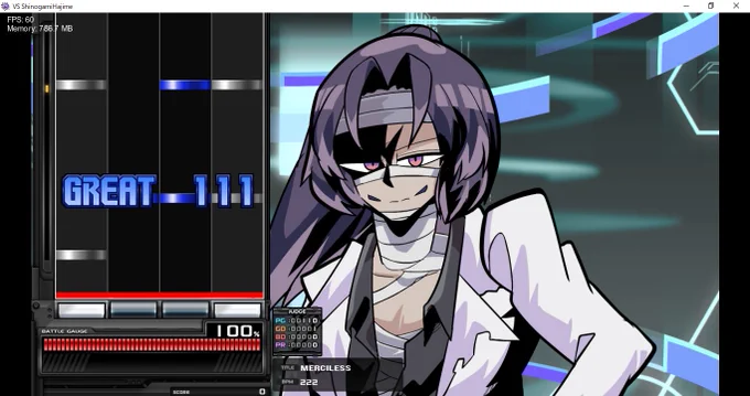 楽曲一つ、チャート一つ、week1,week2のカットシーン一部、week2スプライトアニメーション、コード、ビルド、UI諸々担当しました  遊べぃ!!!  #FNFvsHajime