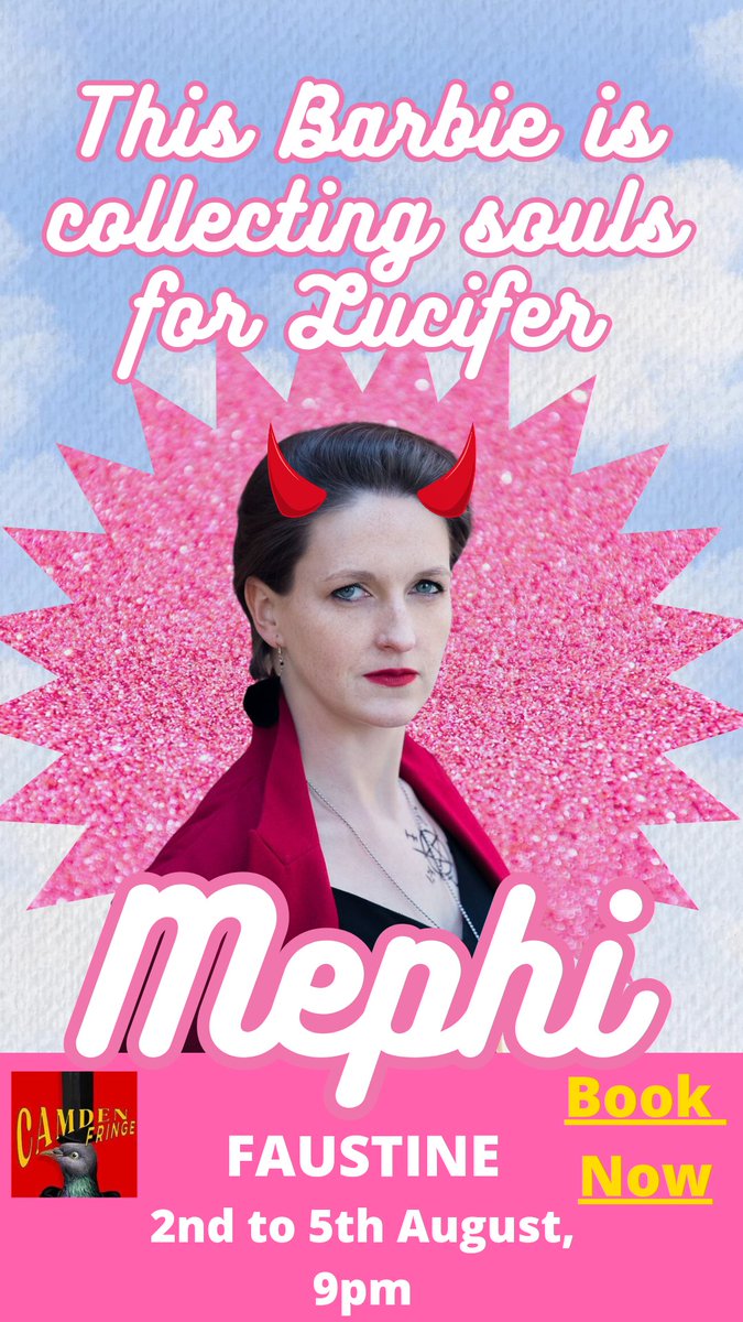 LAM_Theatre's tweet image. This #Barbie is on the verge of freeing Womankind. 
Find out how and book to see #FAUSTINE @cockpittheatre 2nd - 5th August. Tickets: thecockpit.org.uk/show/faustine 
😈💖🔥
#BarbieMovie #Theatre #Feminism #London #Camden #Fringe #FringeFest #FemaleLed #UpcomingEvents #MustSee