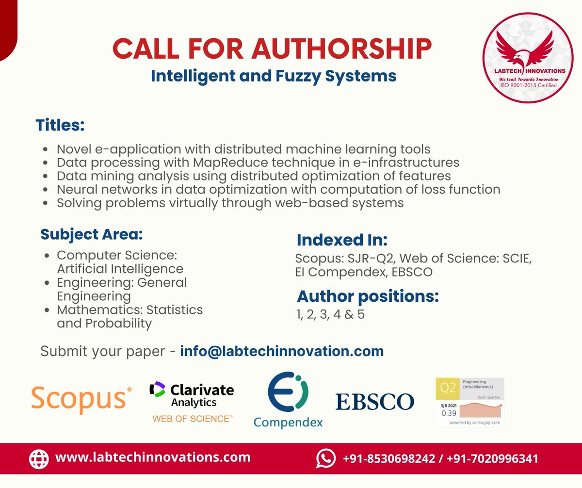 labtechinnova's tweet image. #dataprocessing #MapReduce #datamining #engineeringinnovation #researchpaper #labtechinnovation #authorship #authors #authorlife #authorcommunity
