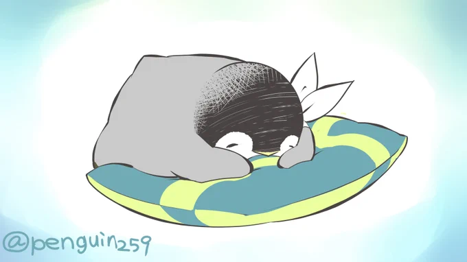 うつぶせ寝すると首をやっちゃうから きをつけてね これは本当の事だよ  ╭━━━━━━━━━╮  そろそろおねむ時間 ╰━━━━v━━━━╯