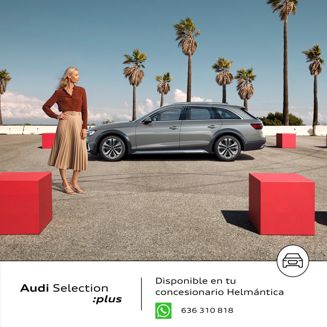 HelmanticaAudi's tweet photo. Este verano, no te resistas a conducir tu #AudiA4Avant seminuevo o de ocasión con todas las ventajas de #AudiSelectionPlus.
Consúltanos en Helmántica Audi.
📲 WhatsApp 636310818
ℹ️ https://t.co/ZEGT68T9YE https://t.co/Egz7fRQ8oc