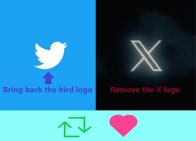 @ElonMuskAOC Like and retweet to bring back bird logo