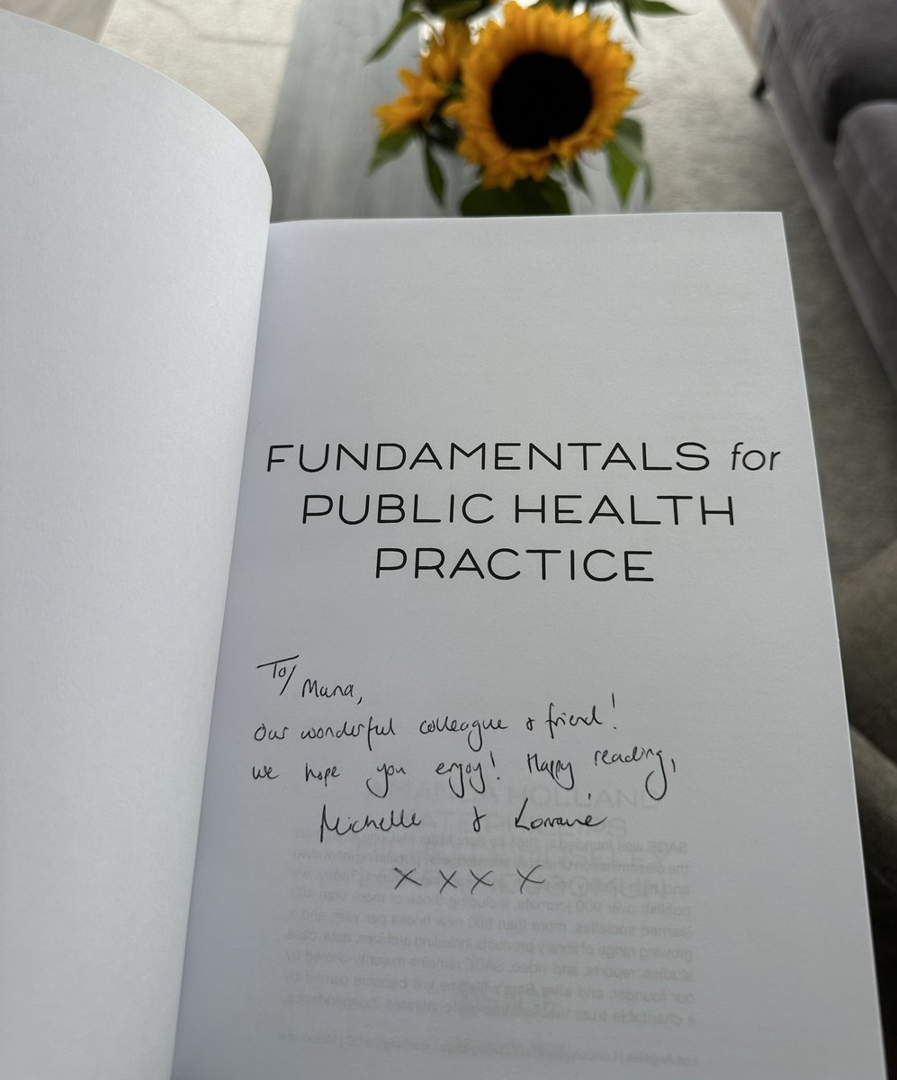 Received “FUNDAMENTALS for
PUBLIC HEALTH
PRACTICE” from talented friends, @shel_e_moseley <a href="/JoomunL/">Lorraine Joomun</a> who are both authors and editors! 📚Grateful for this wonderful gift. Excited to explore the chapters they've written in it. Thank you.