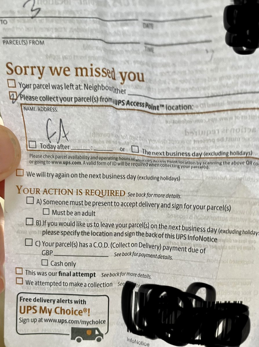 dj_overdose's tweet photo. Where?! What?! How?! When?!

@UPS_UK @UPS  you guys should go  in to writing books or advertising. So descriptive, useful and comprehensive. https://t.co/T9yEKgLGhu
