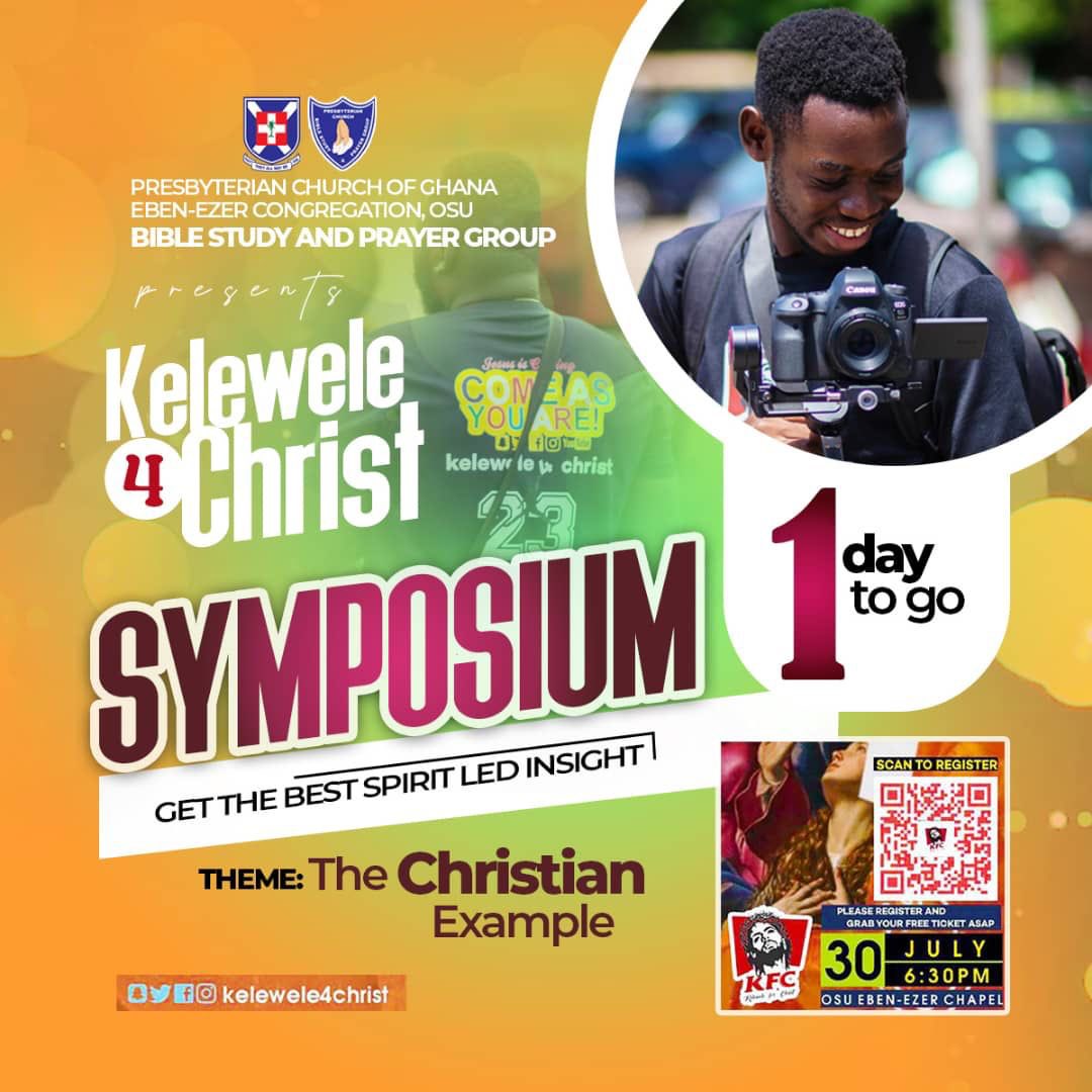 kelewele4Christ's tweet photo. It’s exactly 1 more day to our event. Set your reminder and be there at 6:00pm. 
We can’t wait to see you #KFC23 #christ https://t.co/EThQmzX5u6