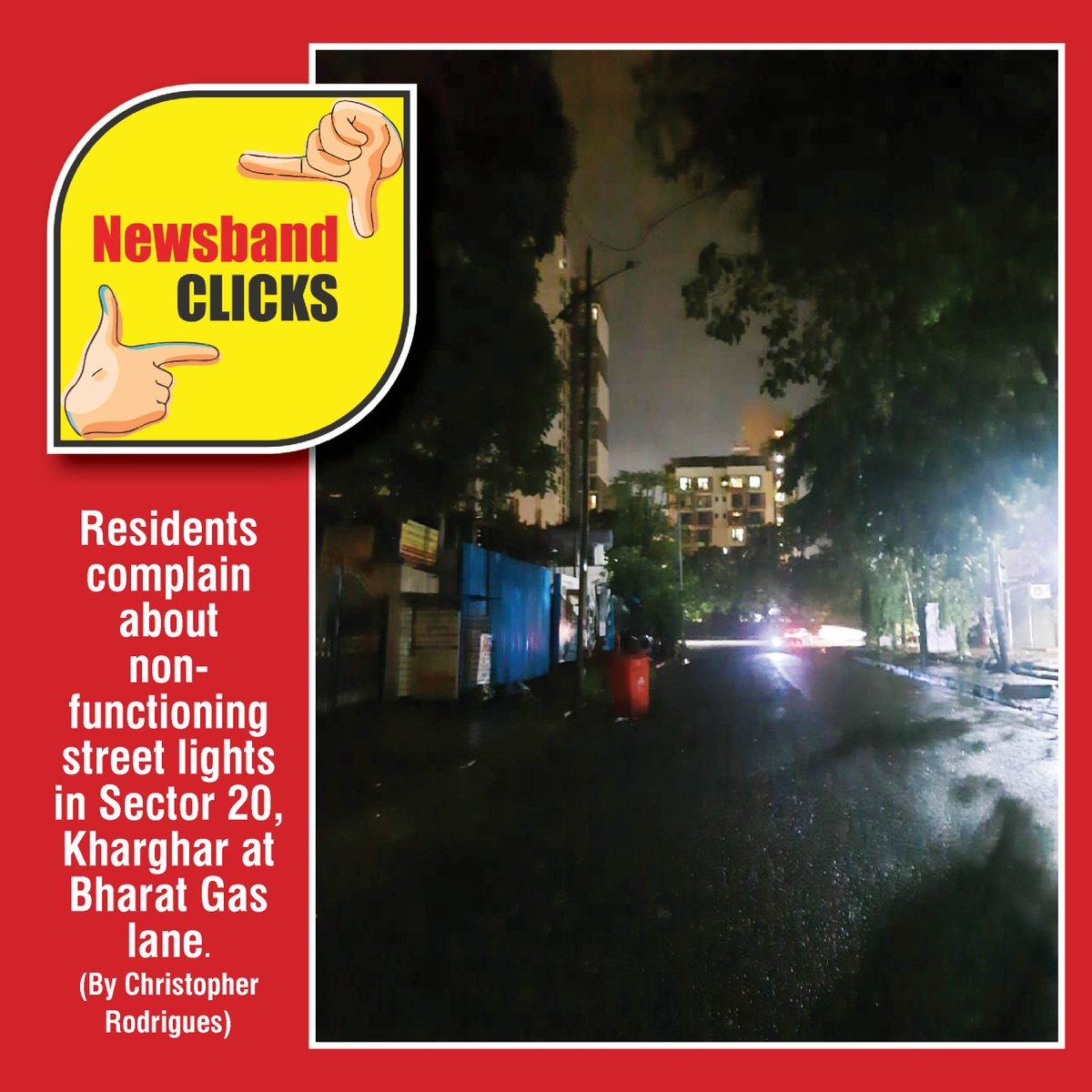 NewsbandTweets's tweet photo. Newsband Clicks
#residents #streetlights #kharghar #bharatgas #sector20 #dark #navimumbai #nmmc #cidco
@NMMConline @PanvelCorp @KhargharCity @kharghar_office https://t.co/ck7SMMrDOB
