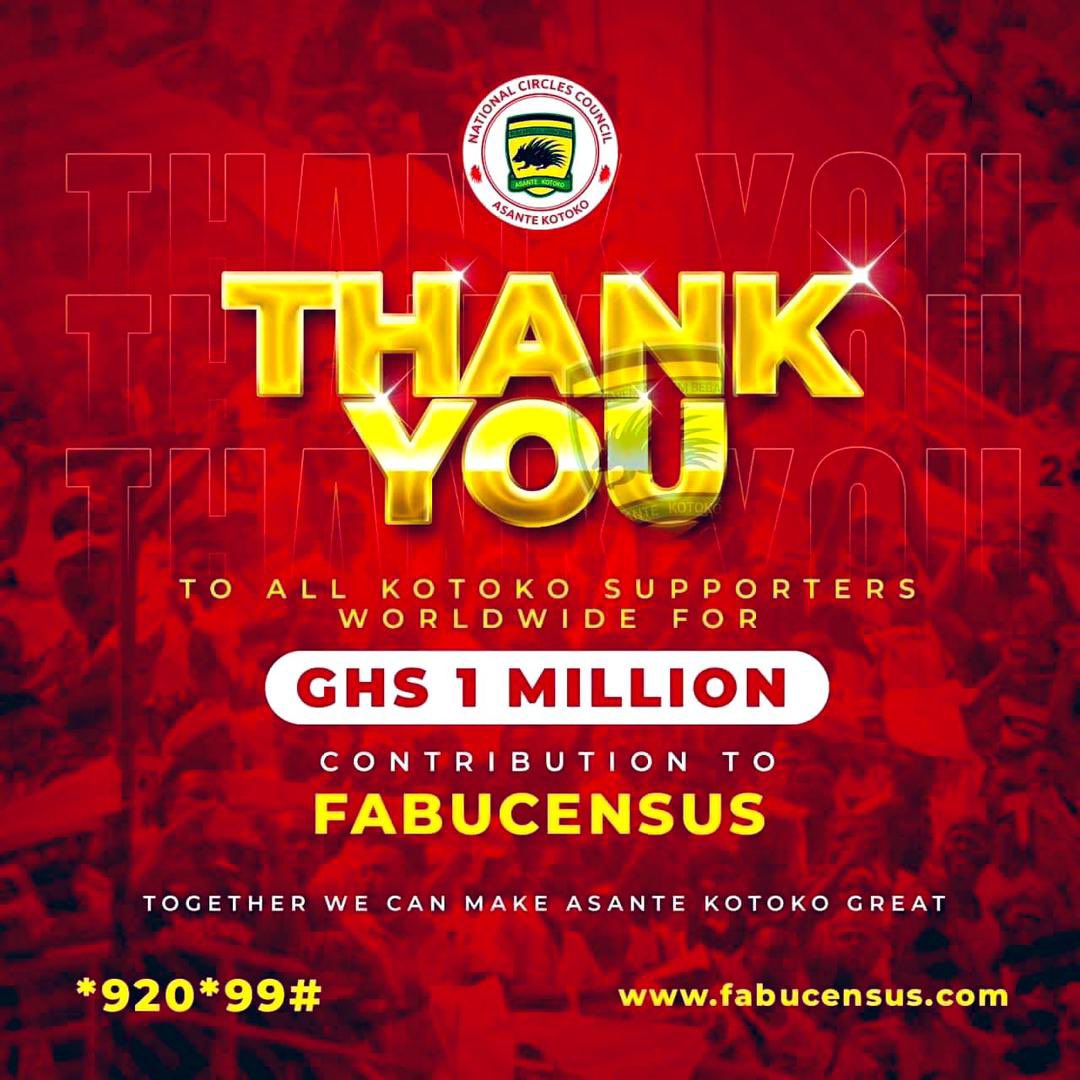 AwalMoHudu's tweet photo. Fabu Census is one of the Greates initiatives from Nana Yaw Amponsah and his management at Asante Kotoko. As the contribution reaches 1m Ghana Cedis it's a wonderful commendation for the former management and entire Kotoko supporters. https://t.co/6gj6enOfM8
