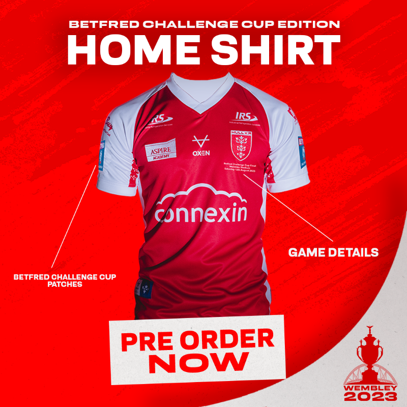 hullkrofficial's tweet photo. You asked and @oxensportsuk have delivered - our Wembley Edition home shirts are available to pre-order now! 🙌

To ensure they are delivered in time for the Cup Final, there are only 600 available, order yours now 👇

#UpTheRobins🔴⚪️