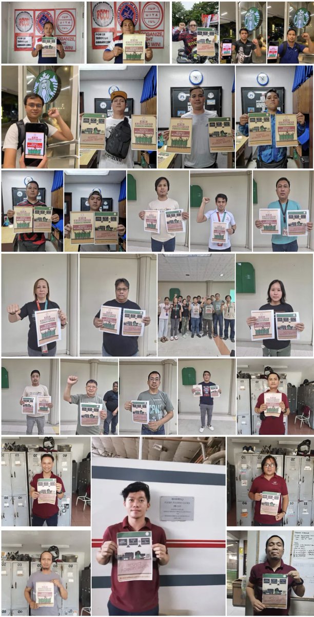 iufap's tweet photo. IUF members in the Asia-Pacific tell Starbucks: stop rights abuses in the USA, respect the human right of workers to form and join unions
#TheUnionIsCalling https://t.co/DGjuKEGfON https://t.co/j86o3aBMIT